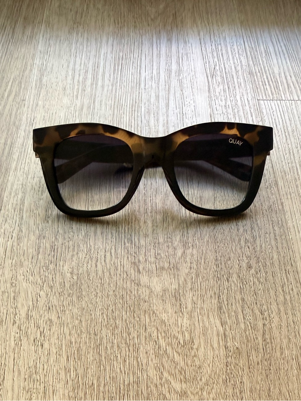 quay australia after hours tortoise black brown square sunglasses eyewear NEW